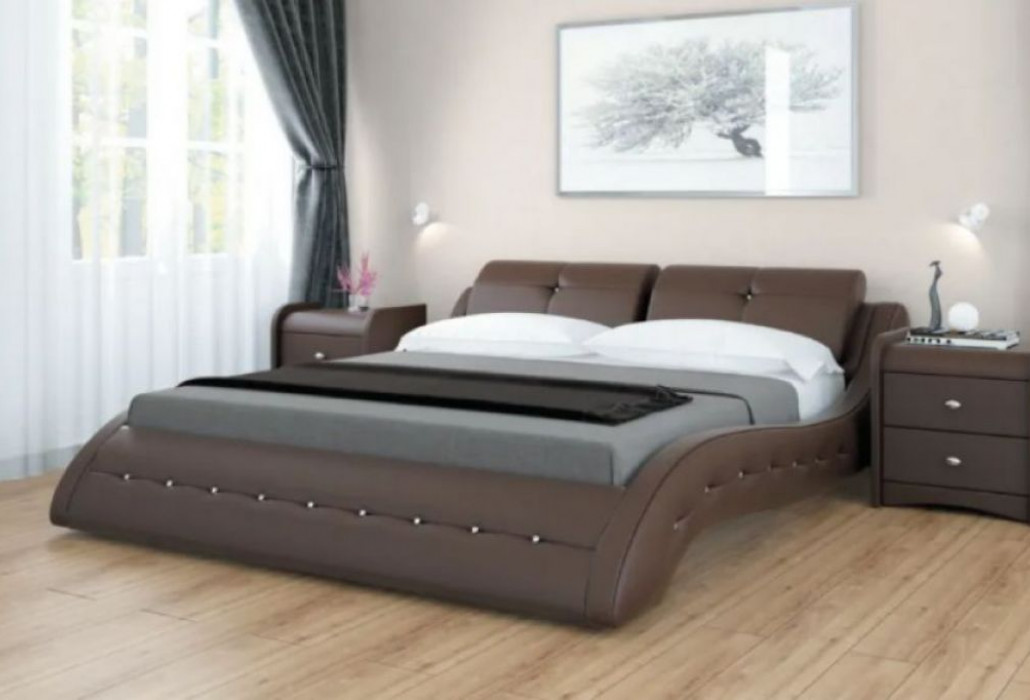 Популярные модели кроватей из экокожи, преимущества материала
