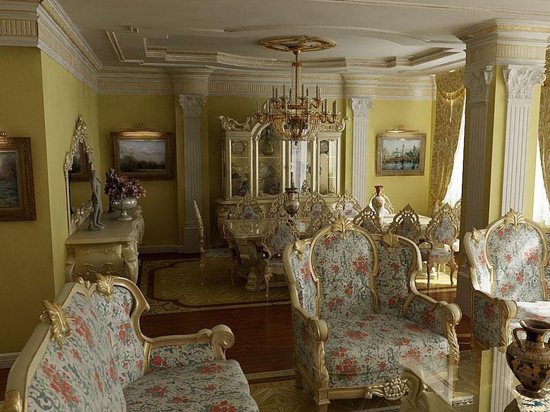 Стиль барокко в интерьере - правила оформления и 40 фото идей