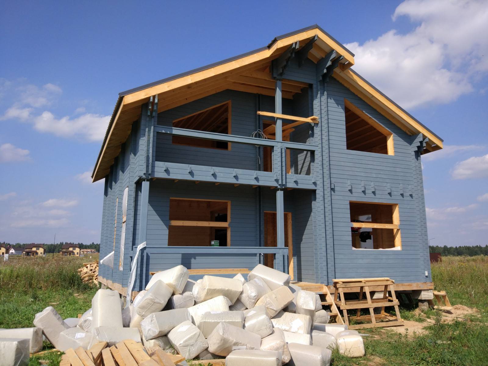 Строительство дома из двойного бруса по финской технологии