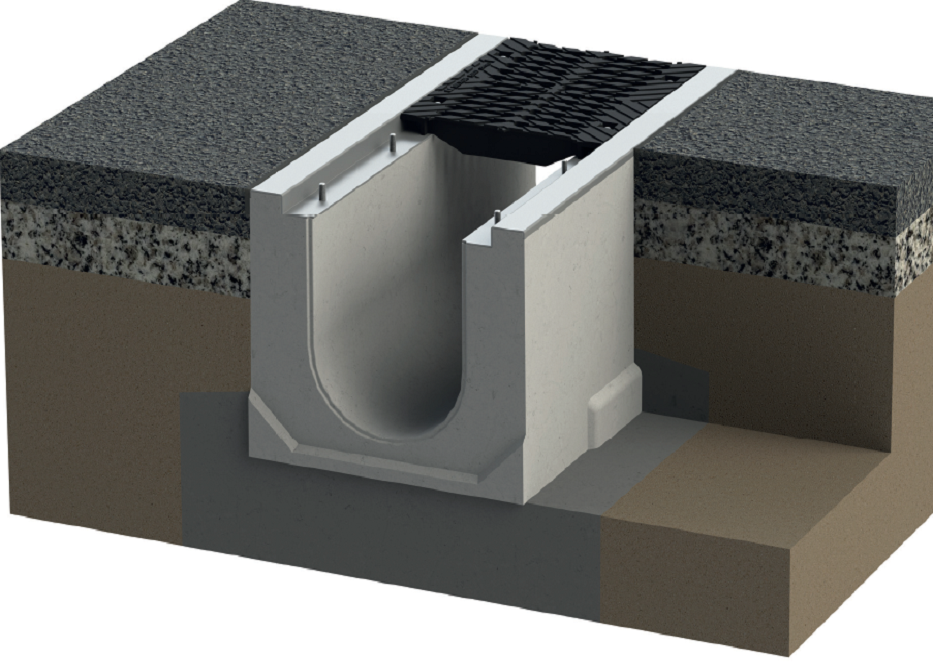 Как установить бетонный лоток для отвода воды