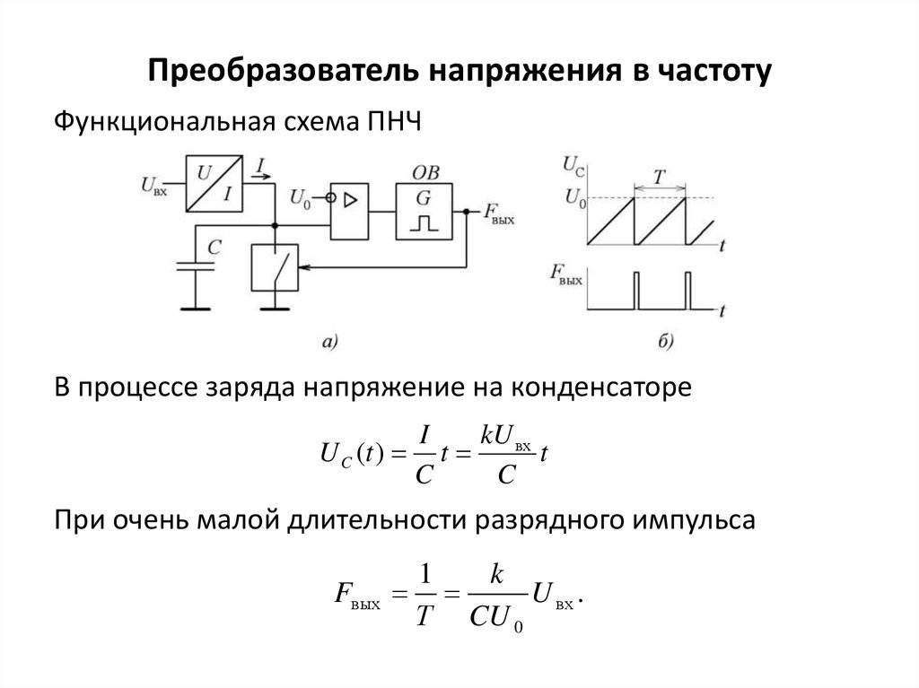 Преобразователь частоты в напряжение схема