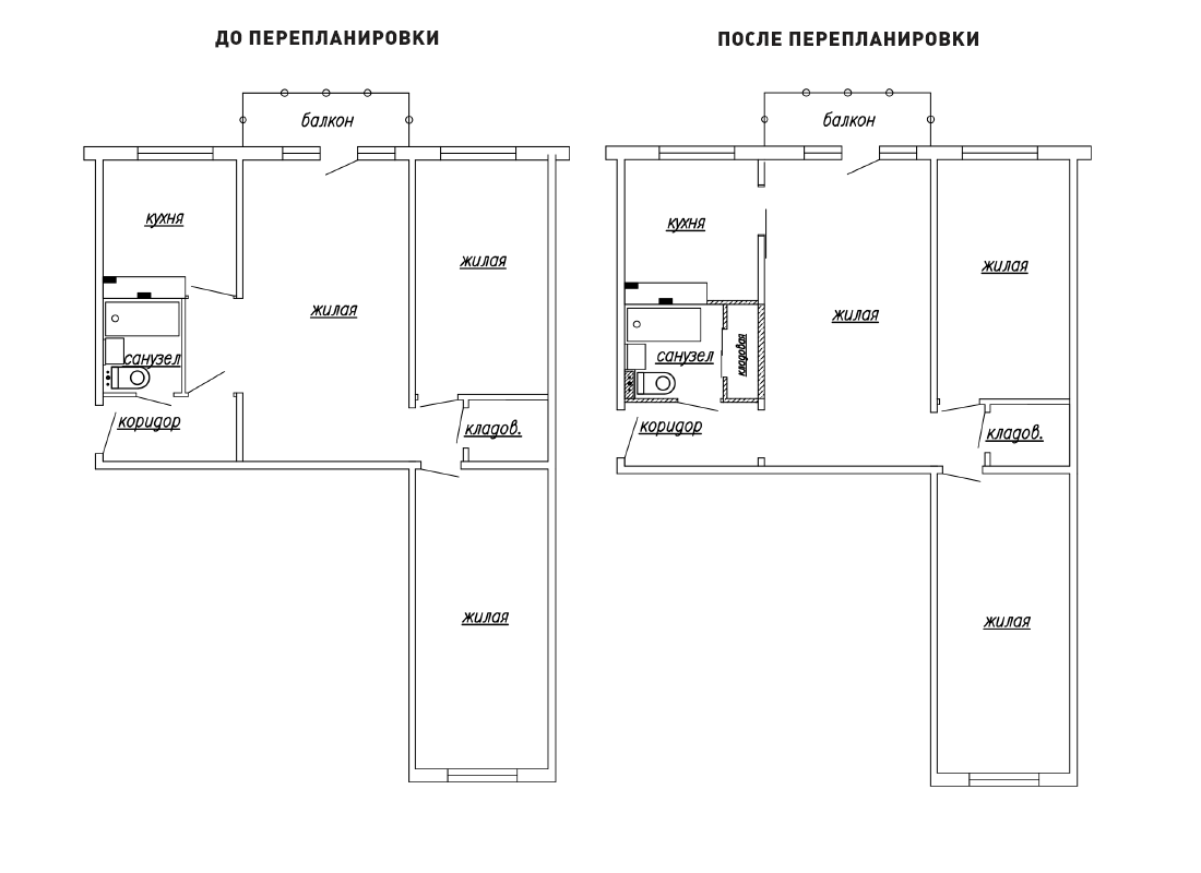 Виды перепланировки квартир, идеи, примеры