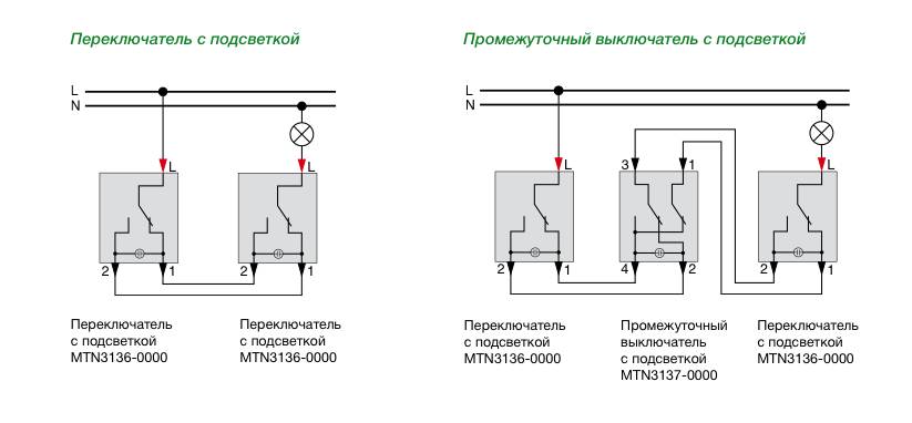 Подключение проходного выключателя - 2 ошибки и недостатки. схема подключения с двух и 3-х мест.