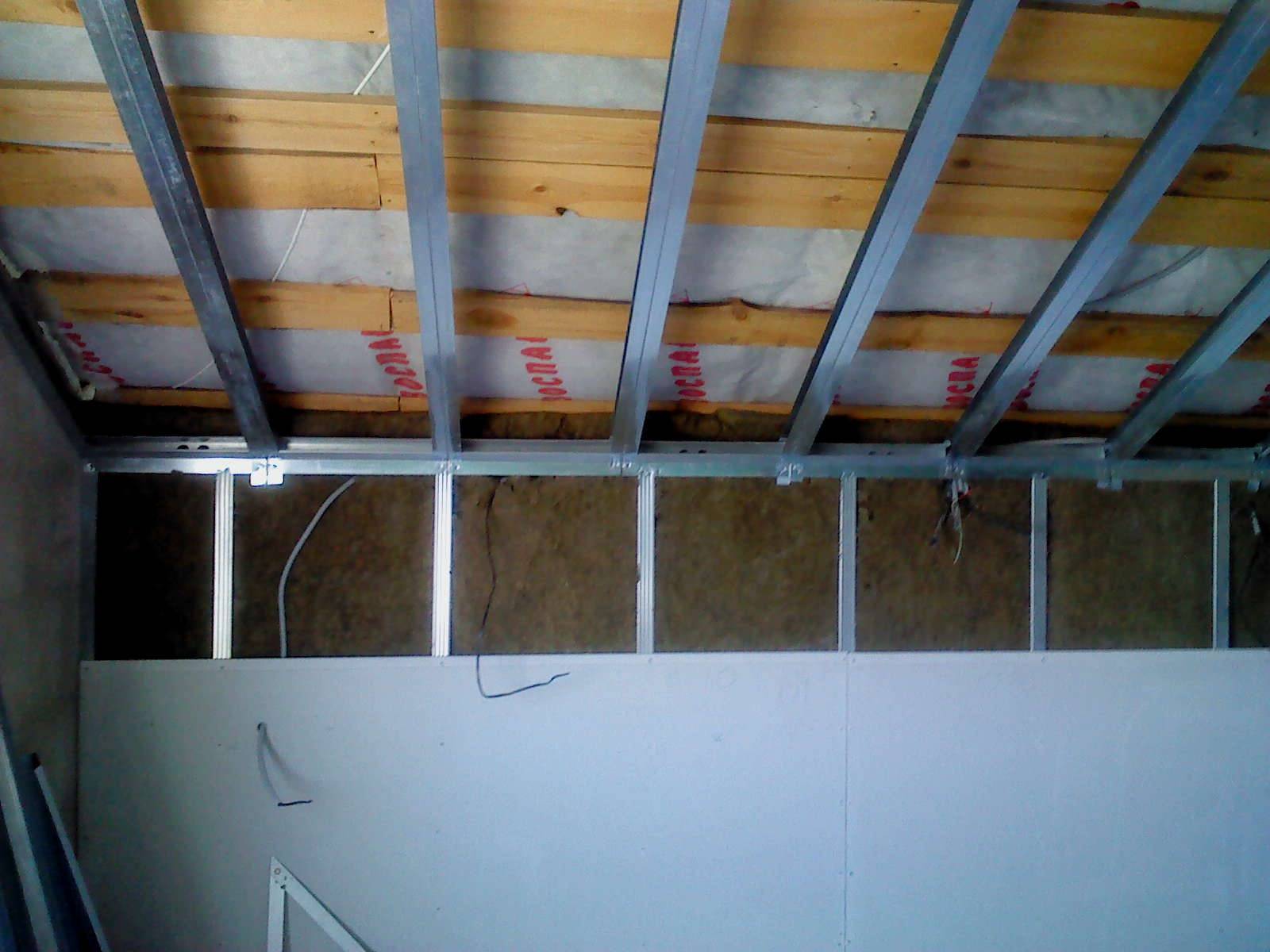 Как сделать обрешетку под гипсокартон на стену, потолок (+схемы)