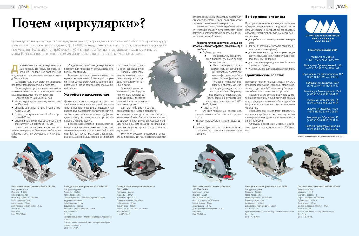 Какую ручную циркулярную пилу выбрать для дома: сравнение, топ-10 лучших моделей с плавным пуском