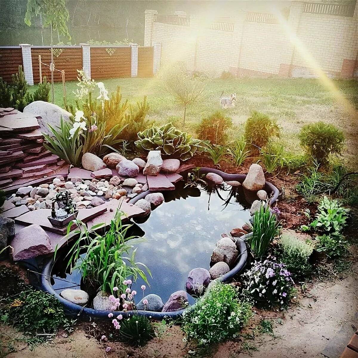 Как установить и оформить пластиковый пруд в саду. выбор чаши, декор и озеленение, личный опыт. фото — ботаничка