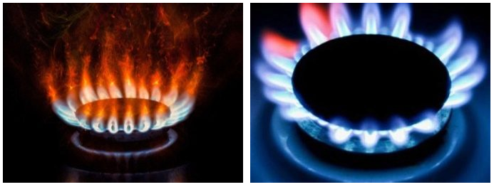 Газ на плите горит оранжевым, красным или желтым цветом. почему газ оранжевого цвета на газовой плите - build make