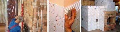 Облицовка печи керамической плиткой своими руками: как обложить (видео)