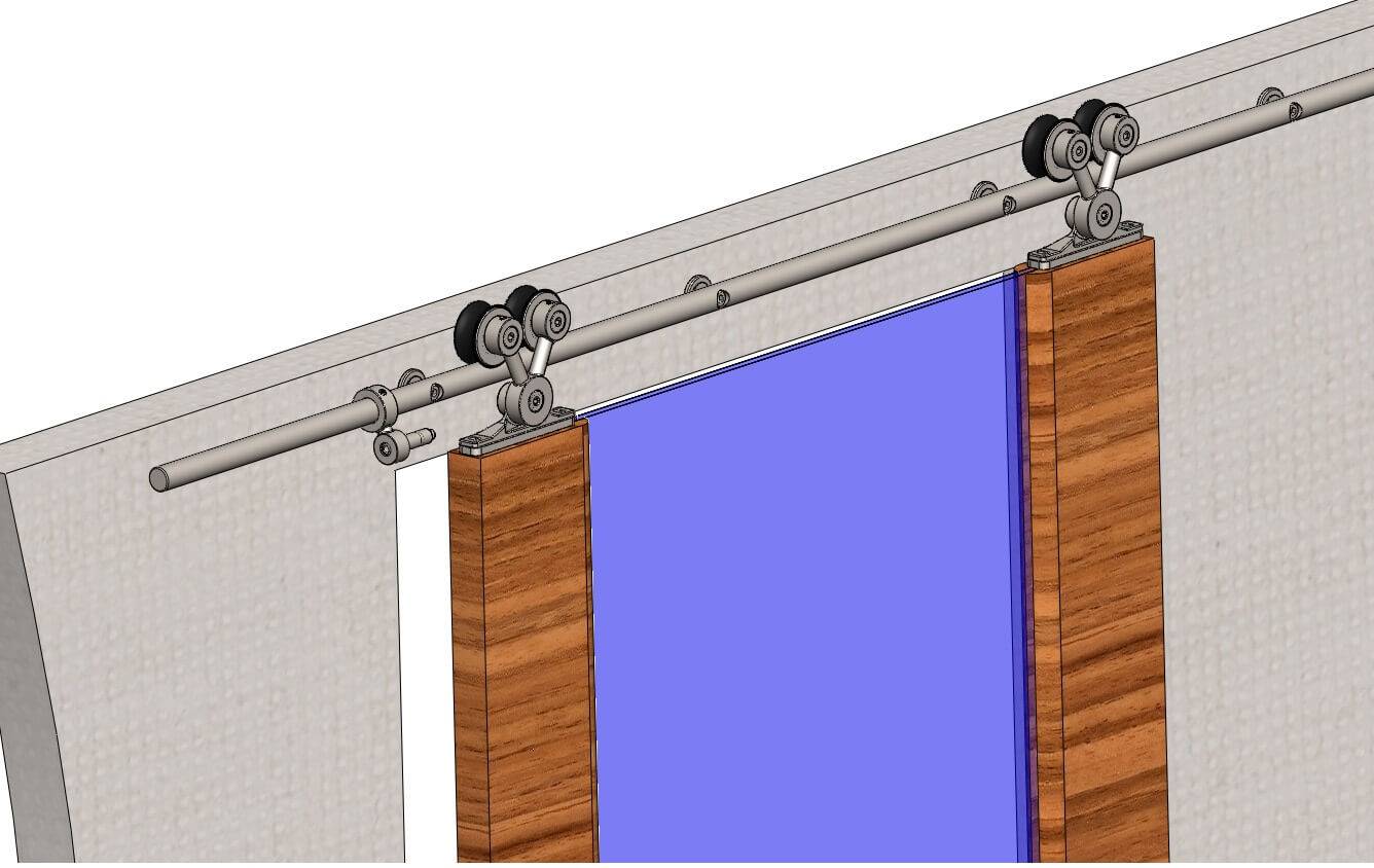 Выдвижные двери механизм снизу