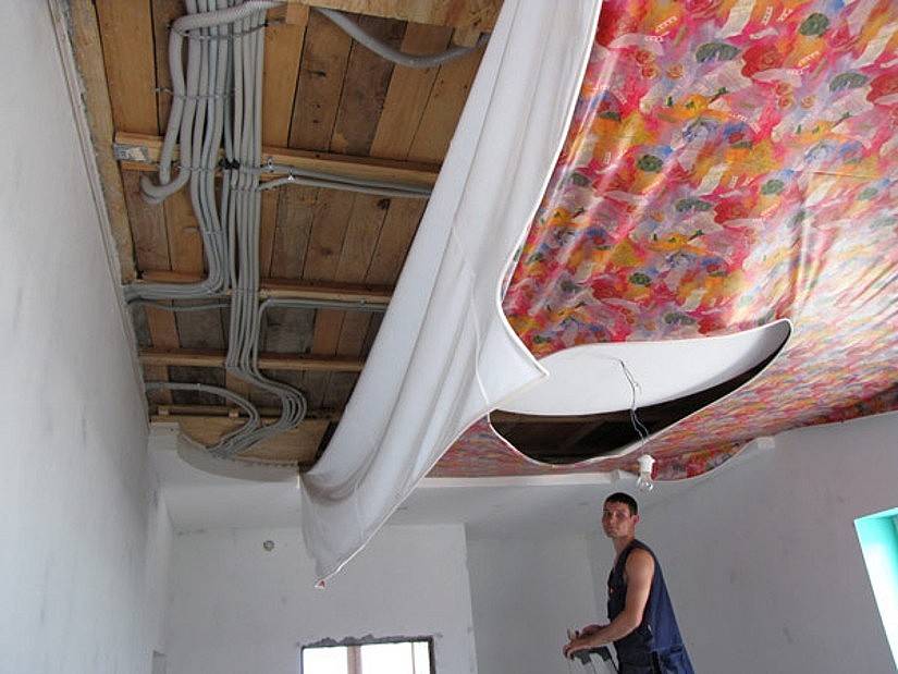 Как демонтировать натяжной потолок своими руками? (8 фото)