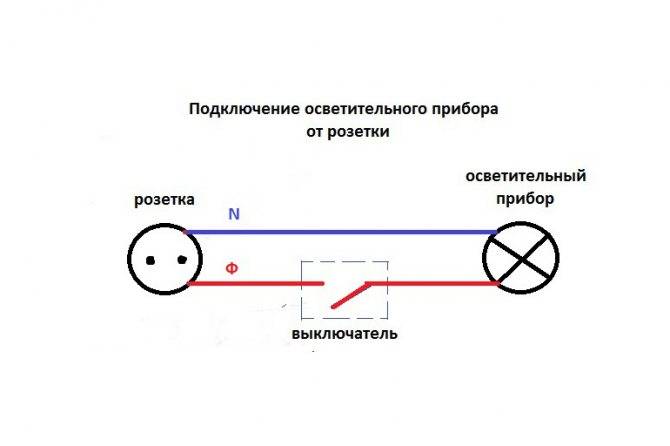 Как запитать розетку от выключателя света