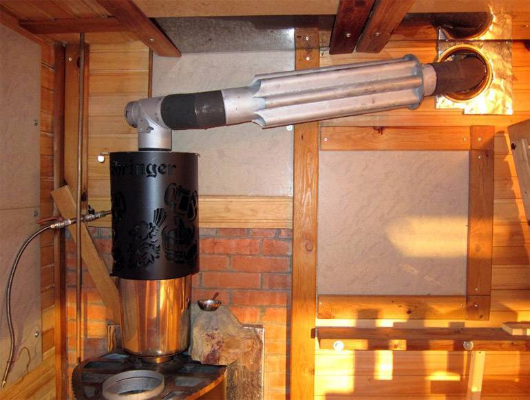 Теплообменник на трубу дымохода в баню для отопления: своими руками
