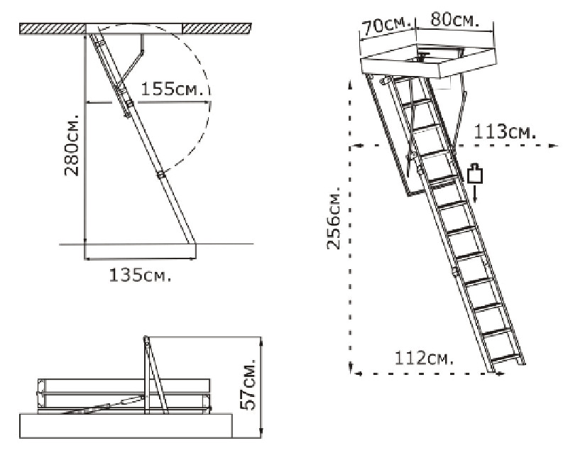 Как сделать складную лестницу на чердак своими — виды, правила устройства