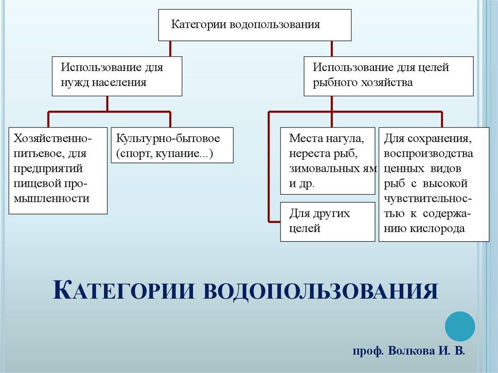 Контроль использования и охраны вод схема