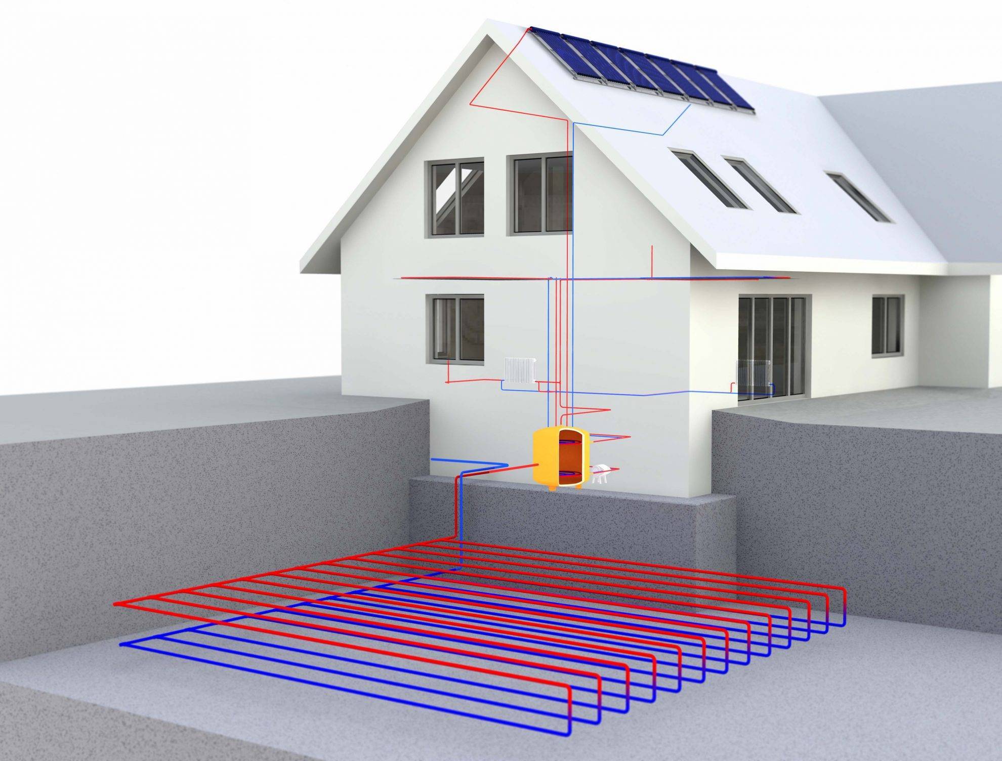 Геотермальное отопление дома — принцип работы, особенности, достоинства и недостатки.