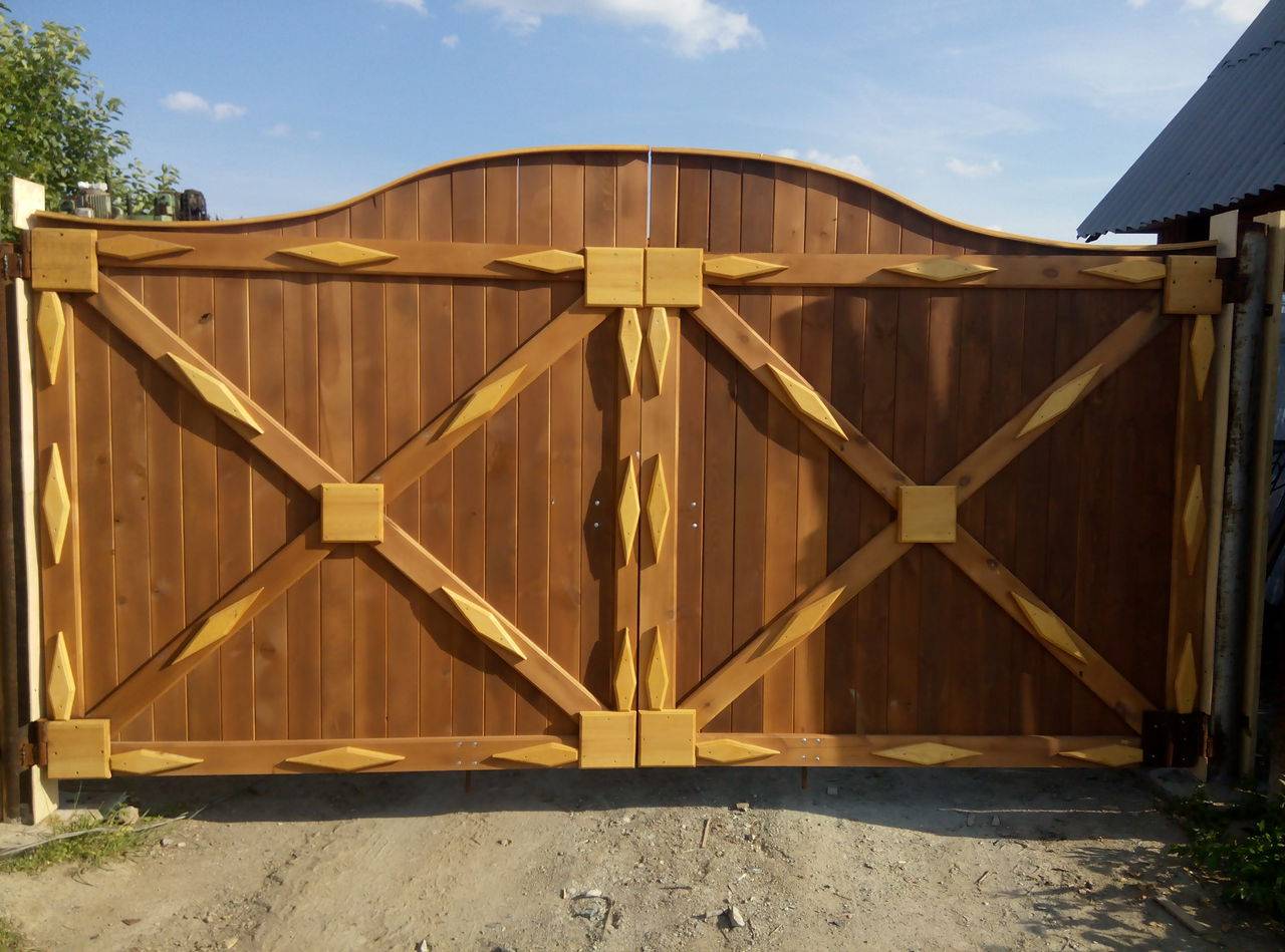 Как сделать деревянные ворота своими руками: виды ворот, порядок строительства