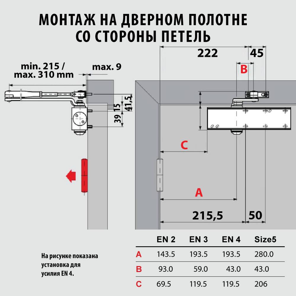 Как правильно установить доводчик на входную дверь