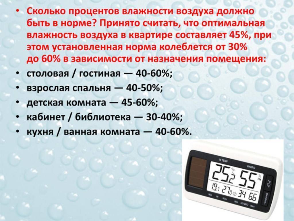 Какая влажность должна быть в квартире