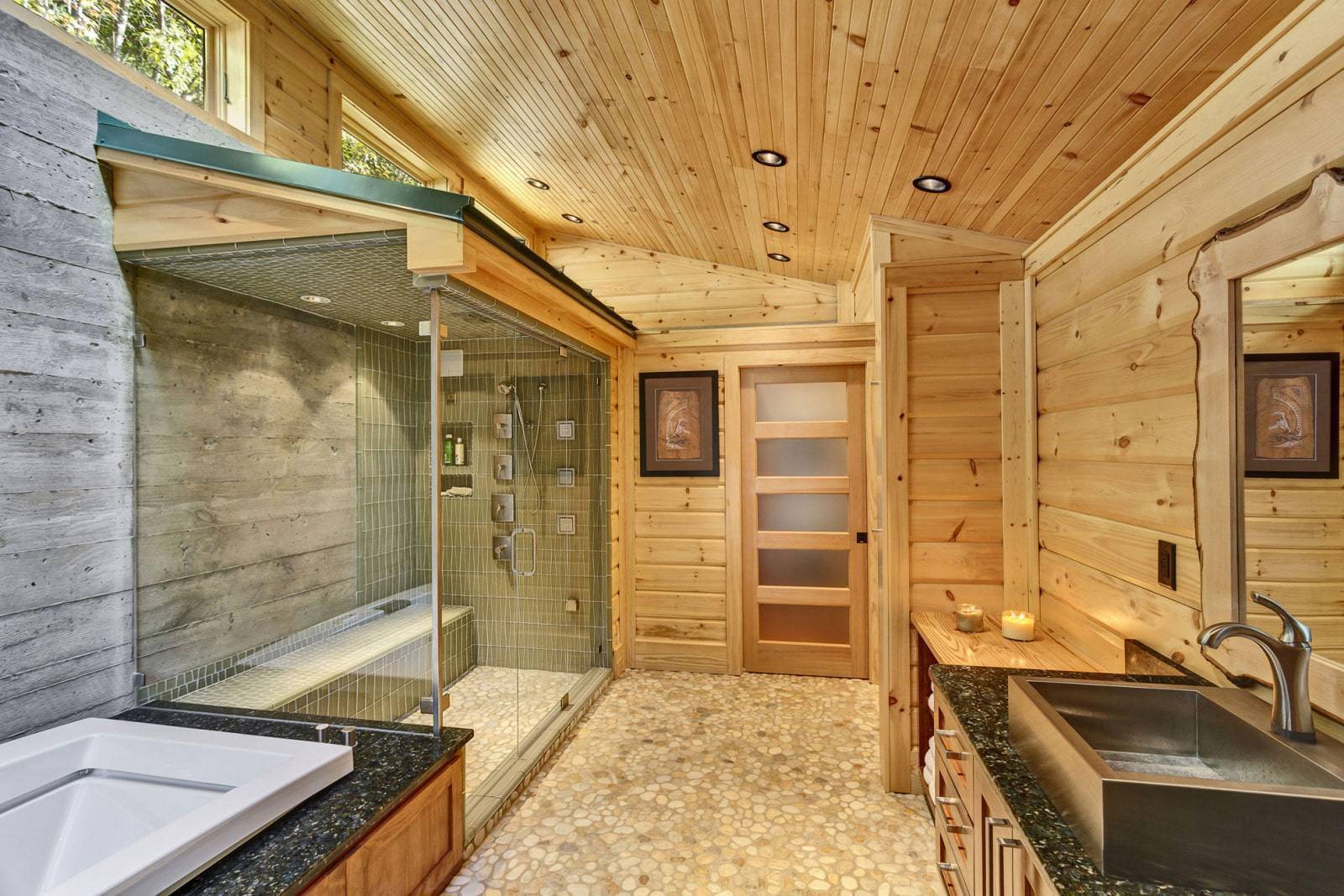 Отделка ванной комнаты в деревянном доме: пошаговая инструкция, фото-идеи