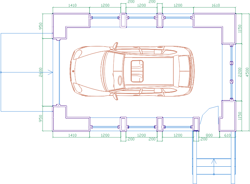 План гаража на 1 машину