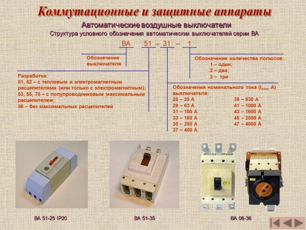 Технические характеристики и принцип действия электрических автоматов