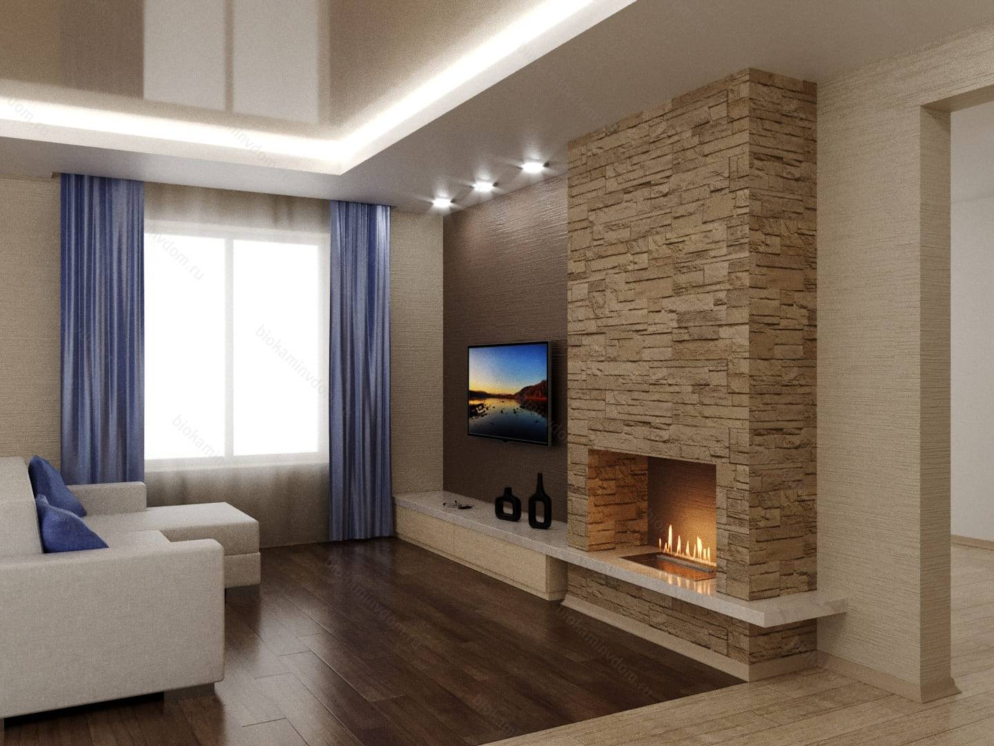 Функциональные электрические камины в интерьере гостиной: фото и 11 достоинств