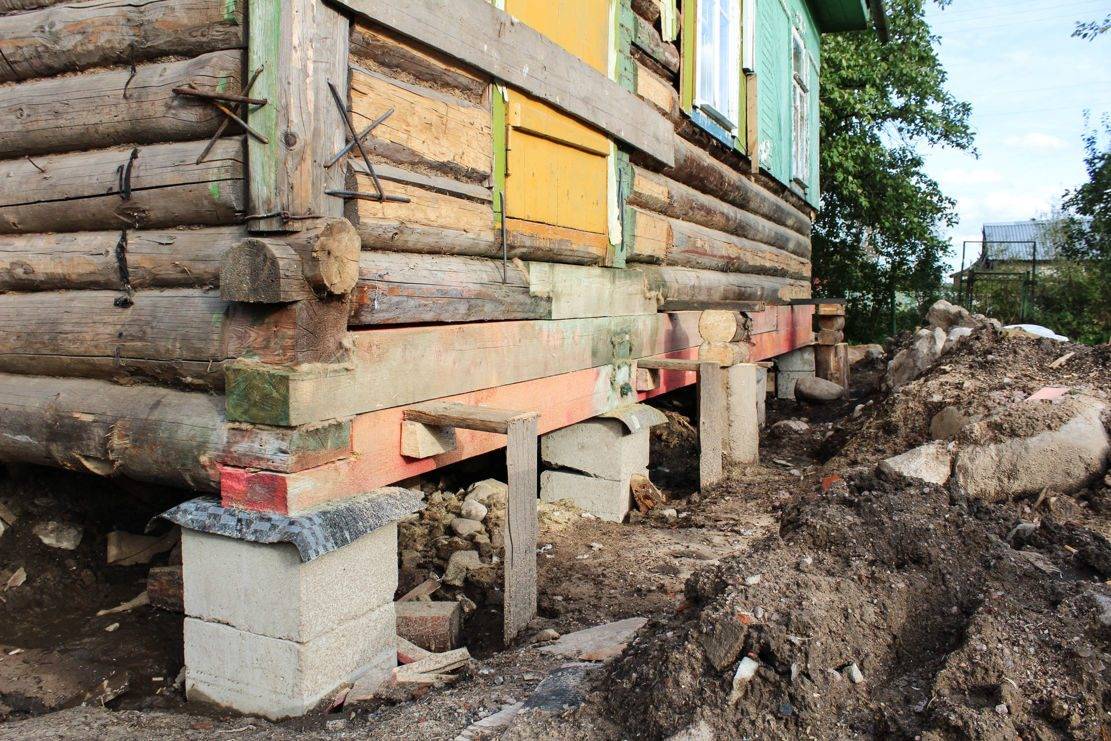 Ремонт фундамента старого деревянного дома своими руками