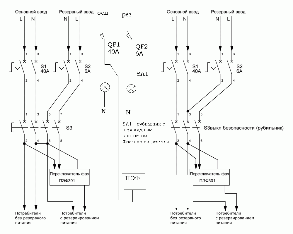 3 схемы авр на пускателях и реле. запуск генератора и avr-02 принцип работы. схемы на два и три ввода.