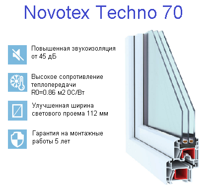 Оконный пвх профиль новотекс (novotex) | окно у дома