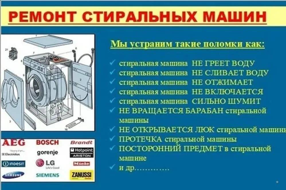Ремонт стиральный машина своими руками, признаки поломок, методы их устранения