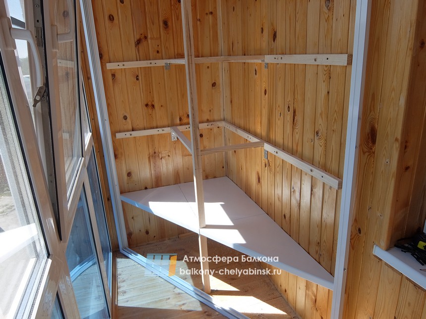 Как сделать встроенный шкаф из вагонки на балконе или лоджии?