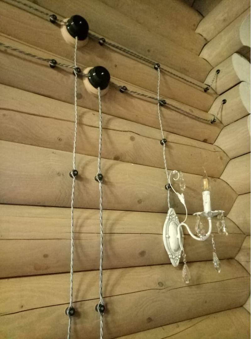Ретро  проводка в деревянном доме – функциональные особенности, а также секреты ее создания