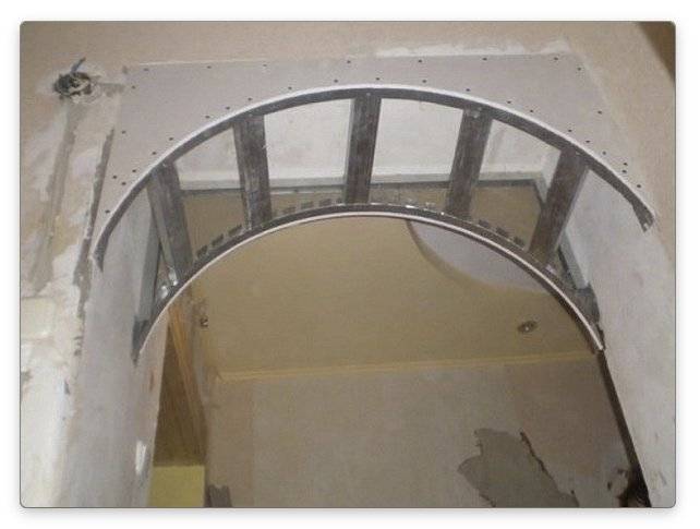 Монтаж арки из гипсокартона