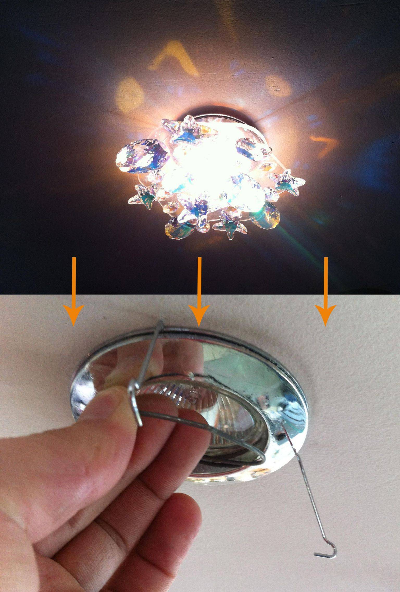 Как заменить светодиодную лампочку в точечном светильнике
