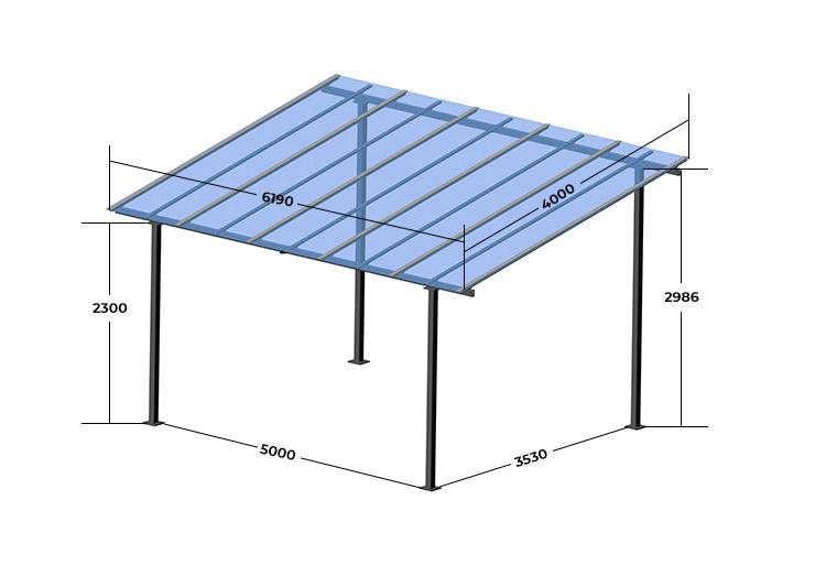 Строительство навеса с односкатной крышей: как построить своими руками