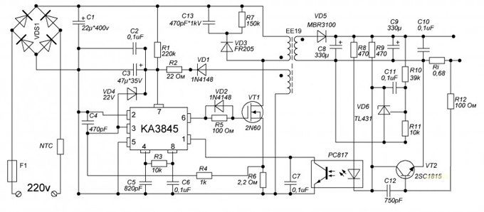 Uc2845bn схема включения в сварочном инверторе