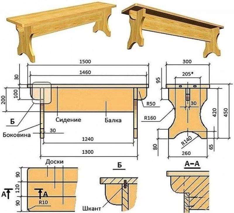 Самостоятельная постройка деревянной лавочки для бани